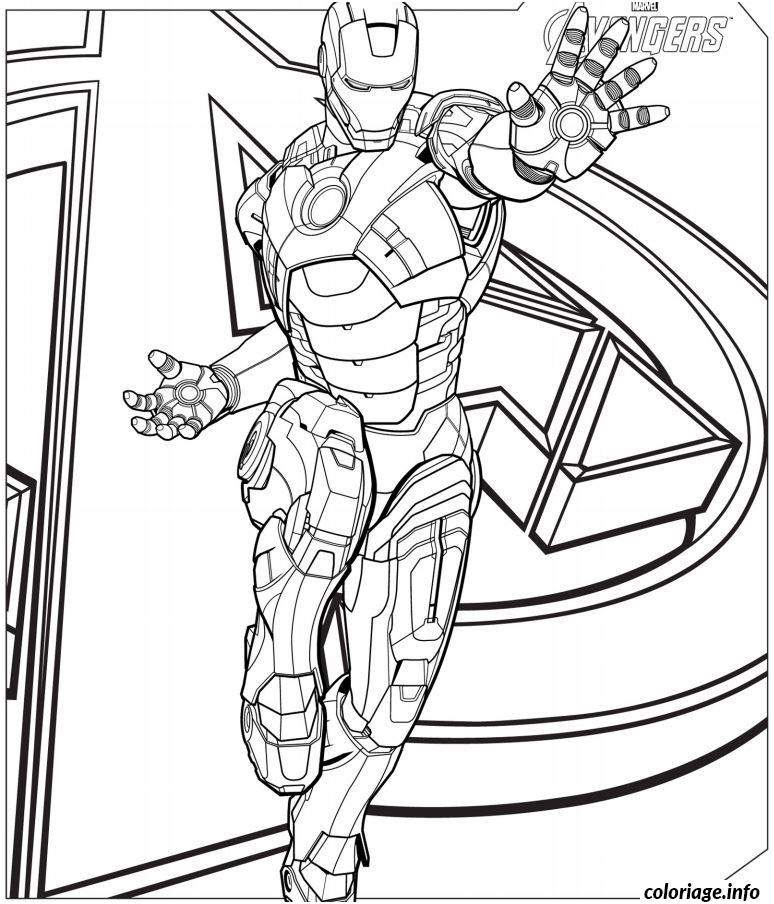 iron man avengers coloriage 8377