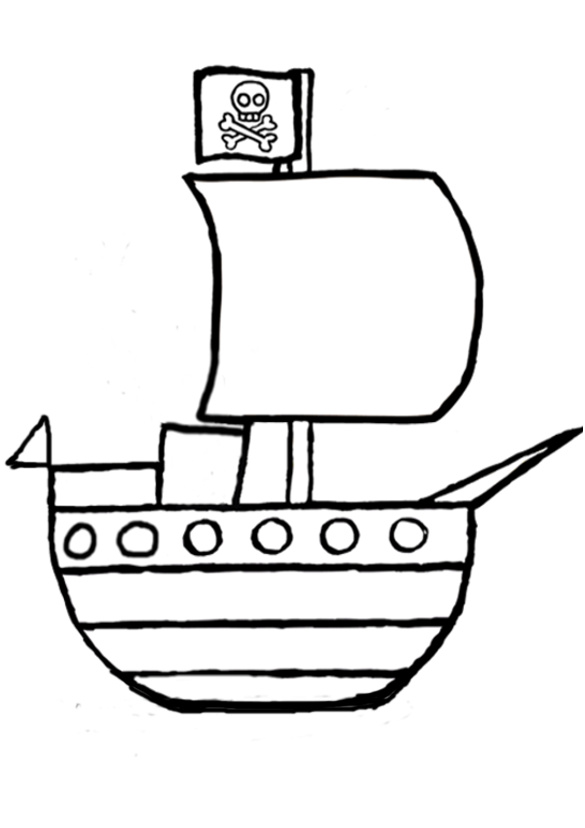 dessin bateau pirate grand format