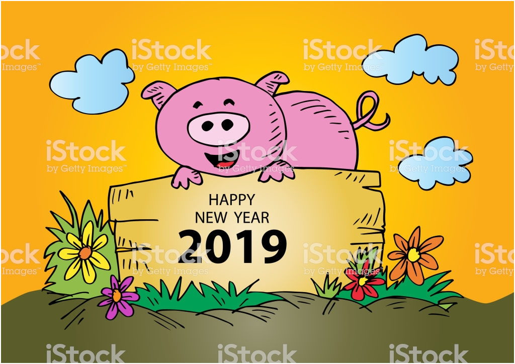 mignon de porc coloriages avec texte bonne année 2019 gm