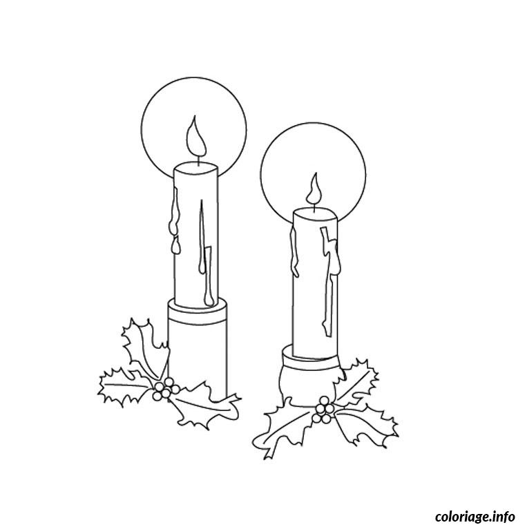 bougie noel coloriage 1420