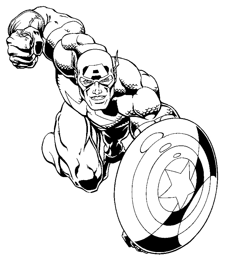 coloriage captain america