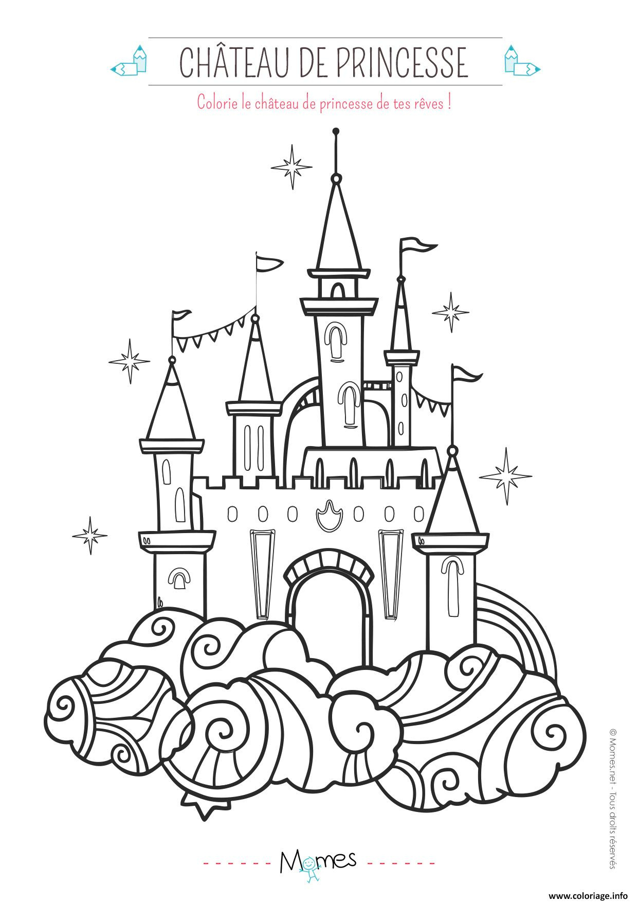 100 coloriage chateau disney a imprimer