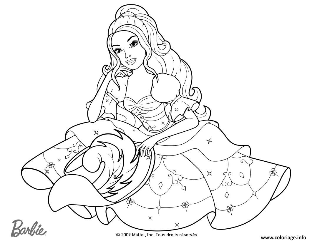 princesse barbie la mousquetaire coloriage dessin