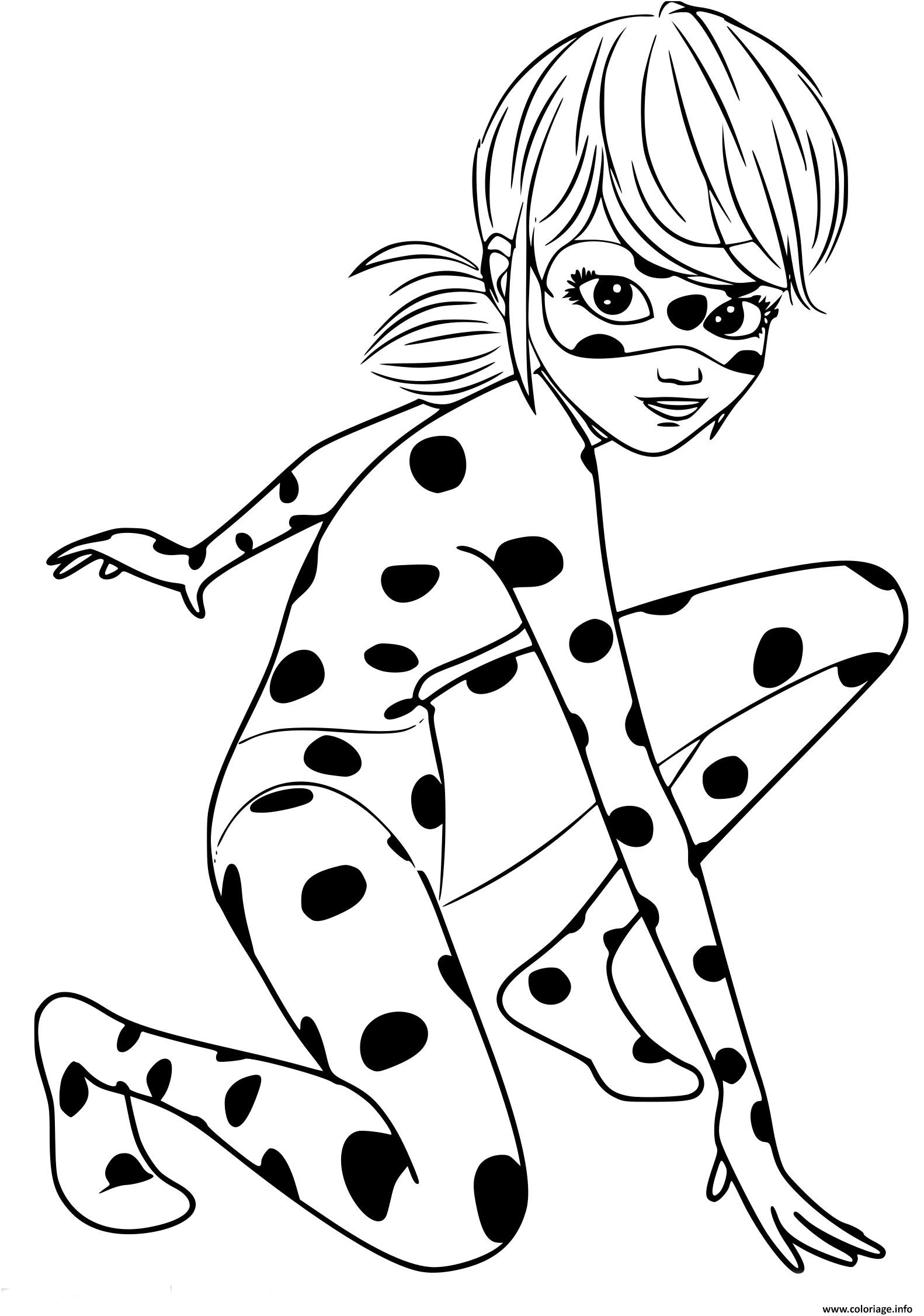 ladybug miraculous chat noir original coloriage dessin