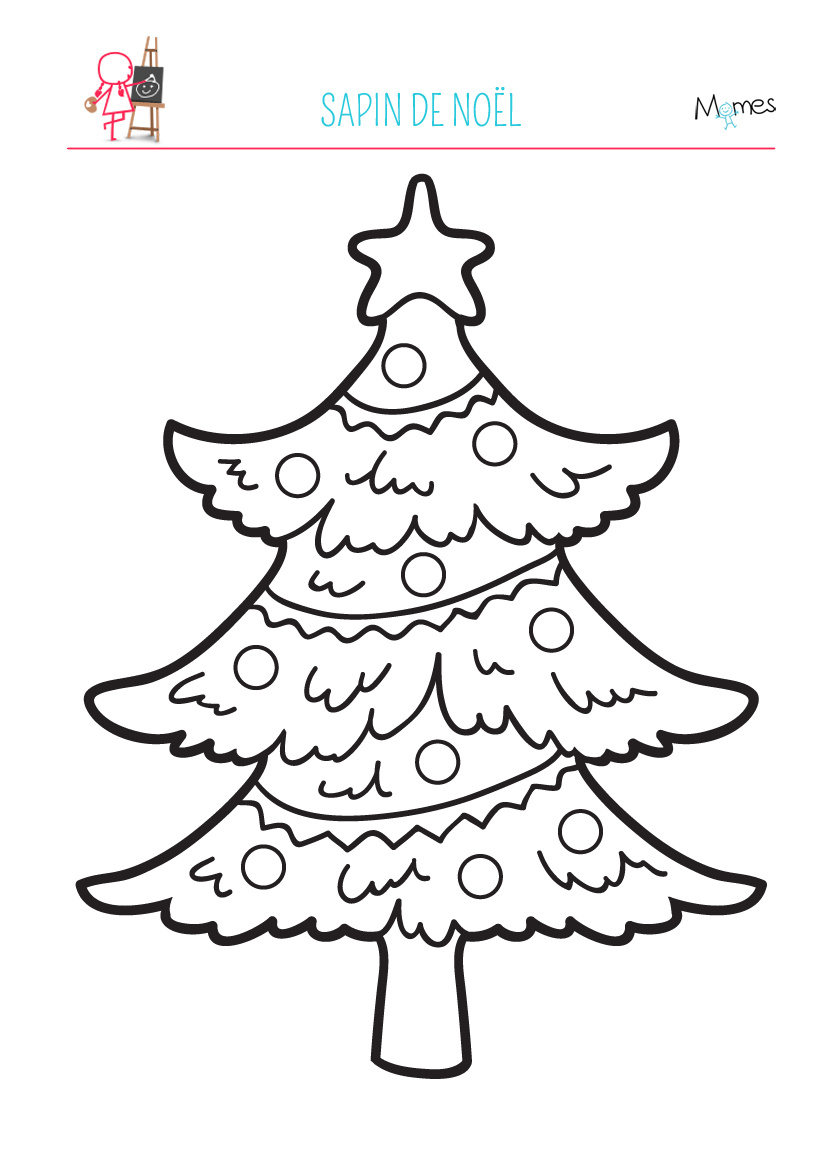 Coloriage Sapin de Noel2