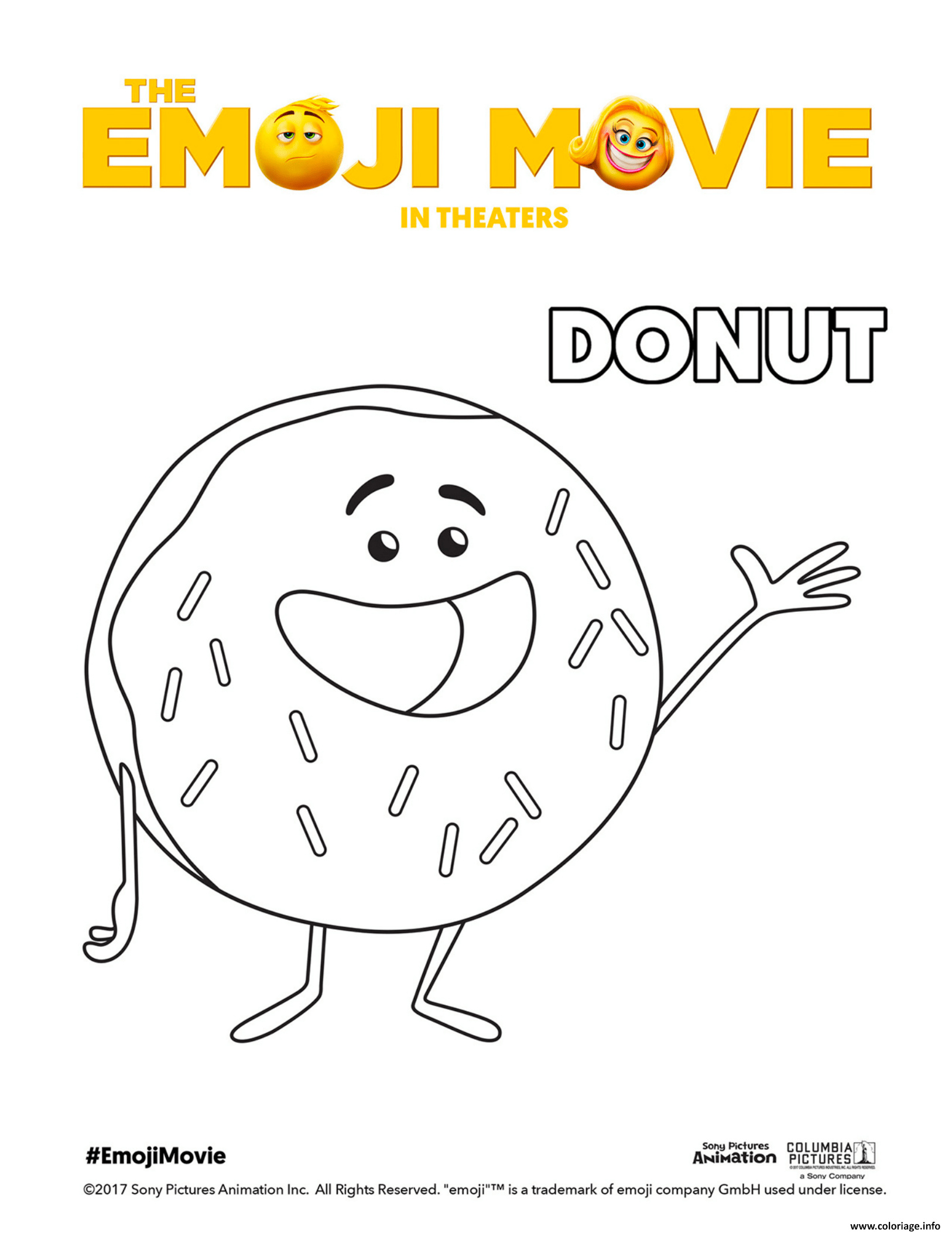 donut emoji monde secret des emojis coloriage