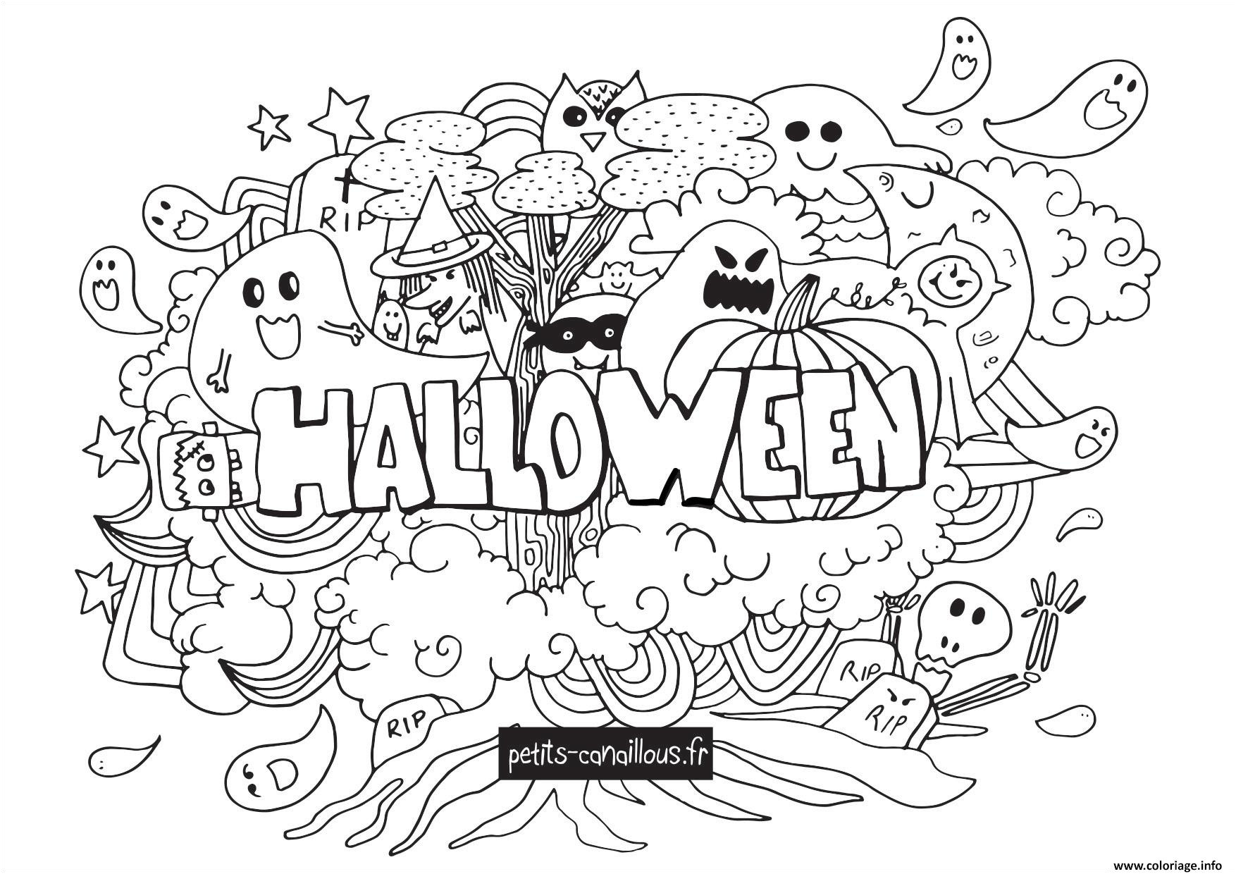 halloween doodle coloriage