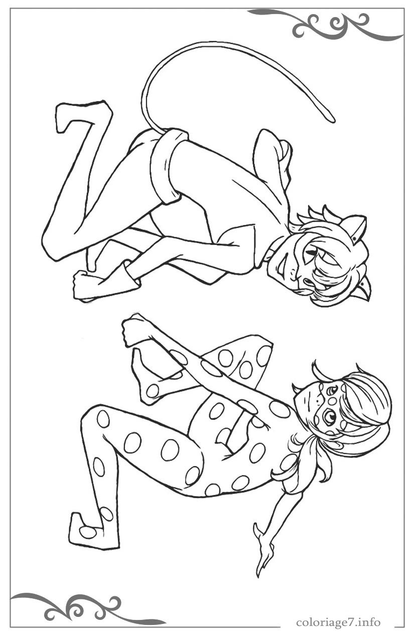 Miraculous les aventures de Ladybug et Chat Noir coloriage 16