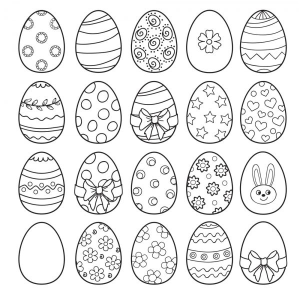 coloriage a imprimer les oeufs de paques