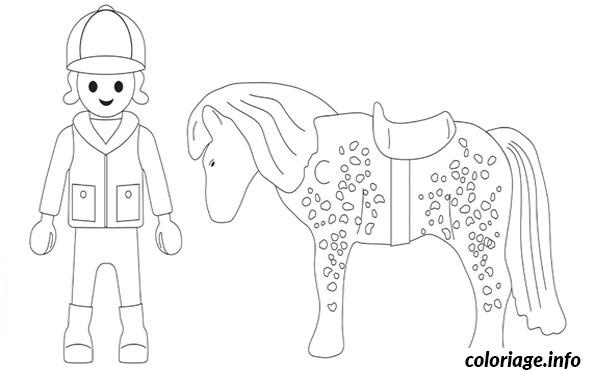 playmobil cheval coloriage 293