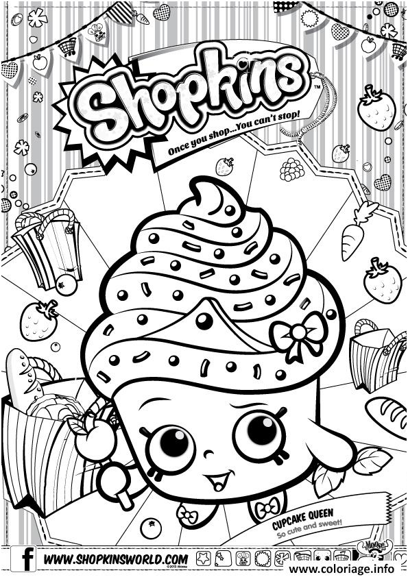 shopkins cupcake queen coloriage