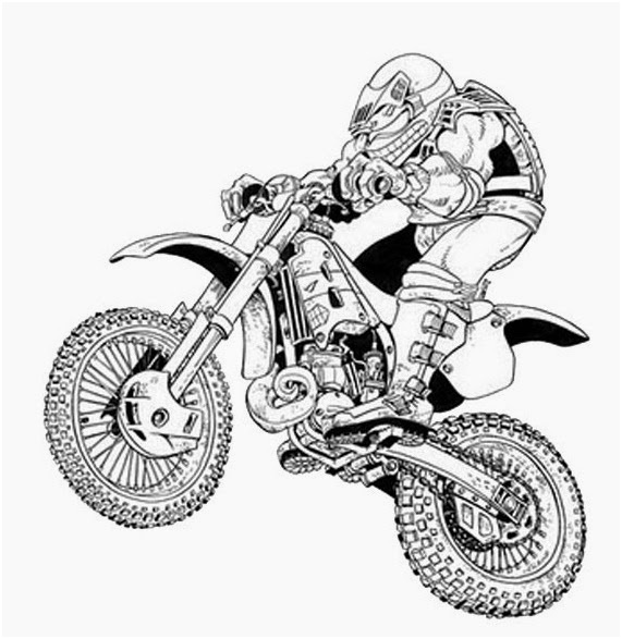 coloriage spiderman avec moto