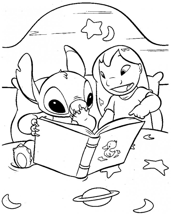lilo et stitch lisent un livre 5542