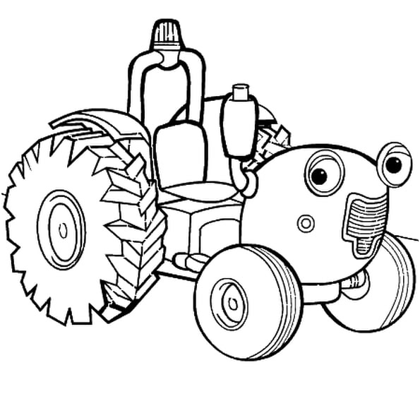 tracteur tom coloriage