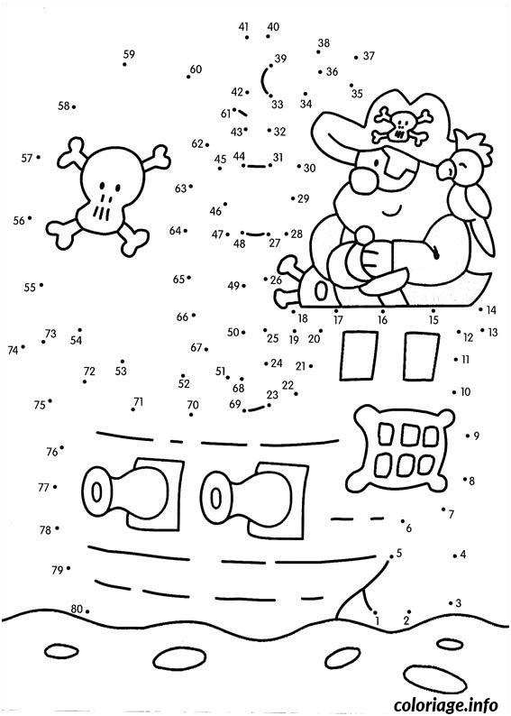 points a relier cp pirate et son bateau coloriage 2647