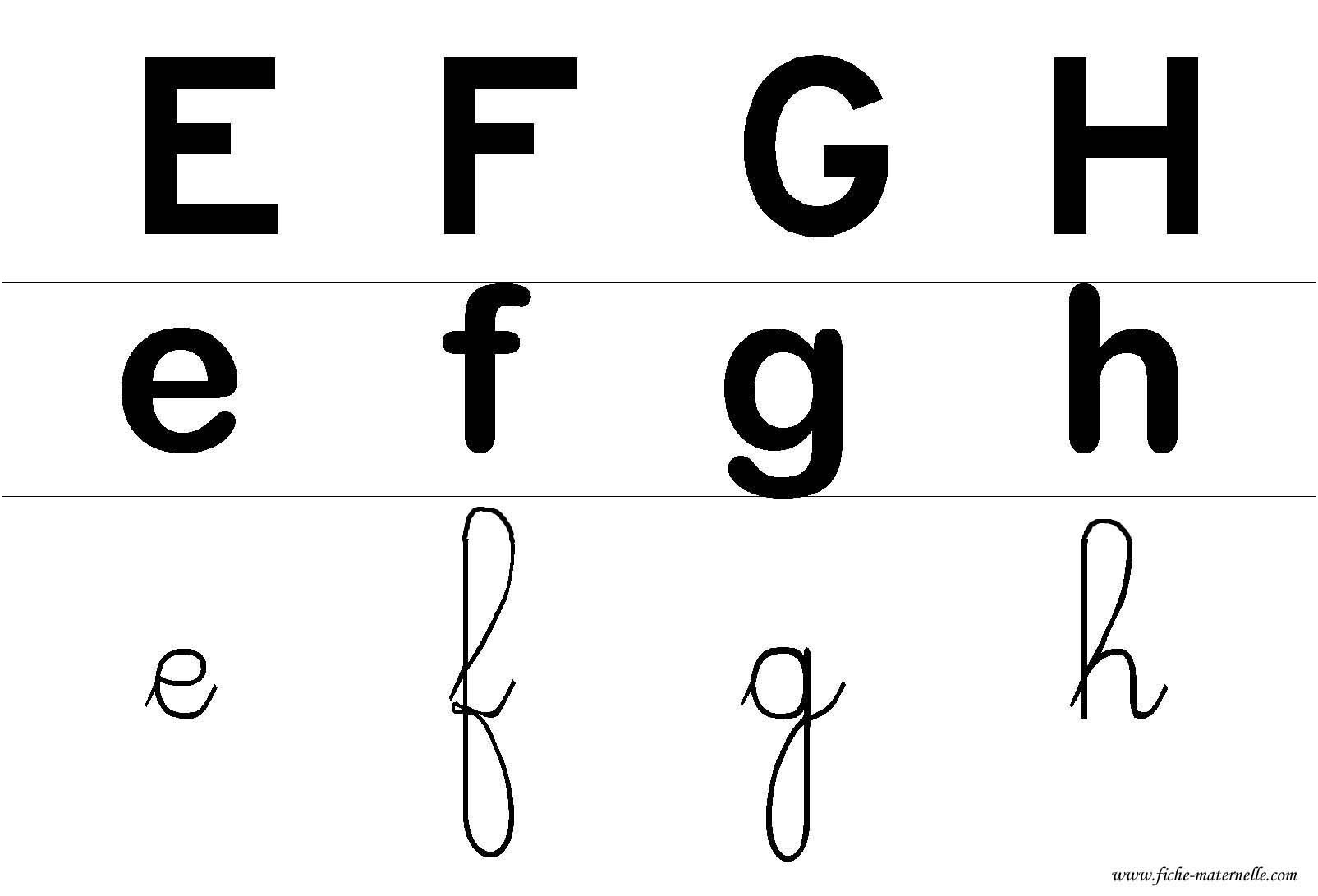 alphabet e f g h