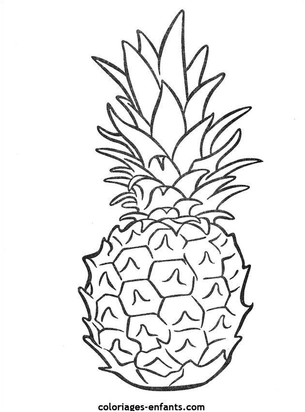 coloriage ananas kawaii a imprimer coloriages de fruits et legumes coloring pages i love