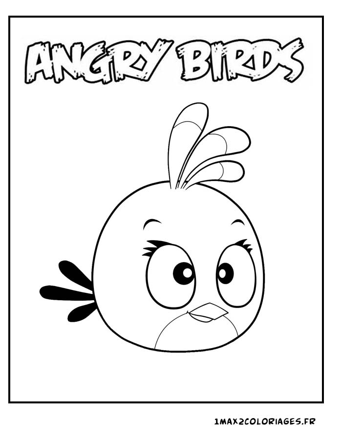 angry bird coloriages pink bird