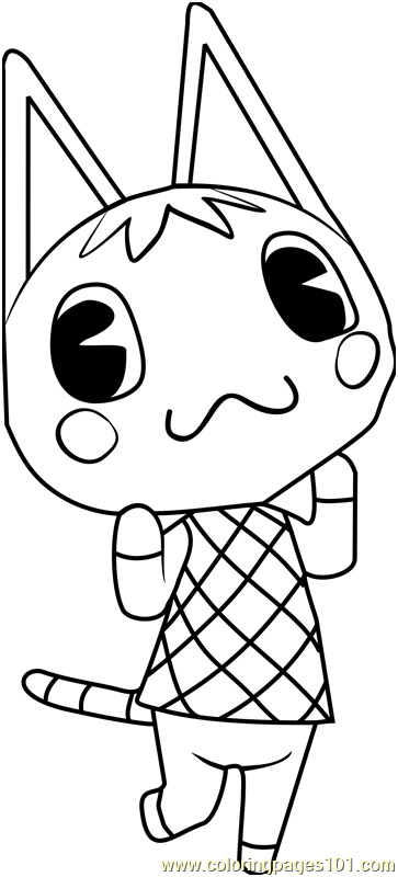 rosie animal crossing coloring page