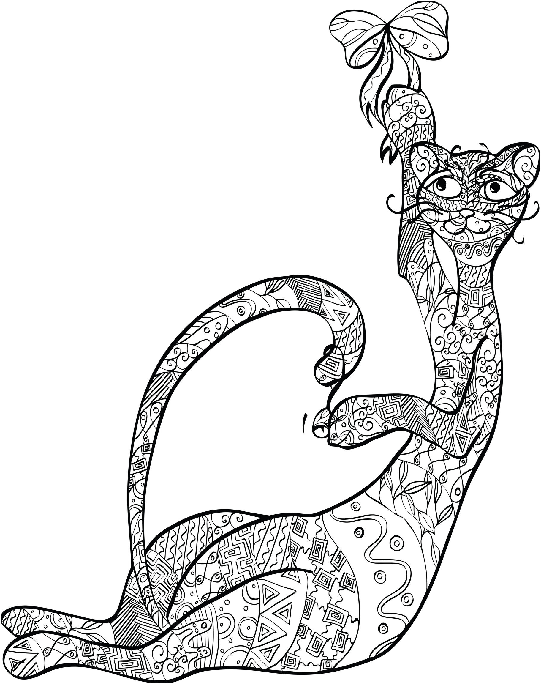 animaux chat coloriage