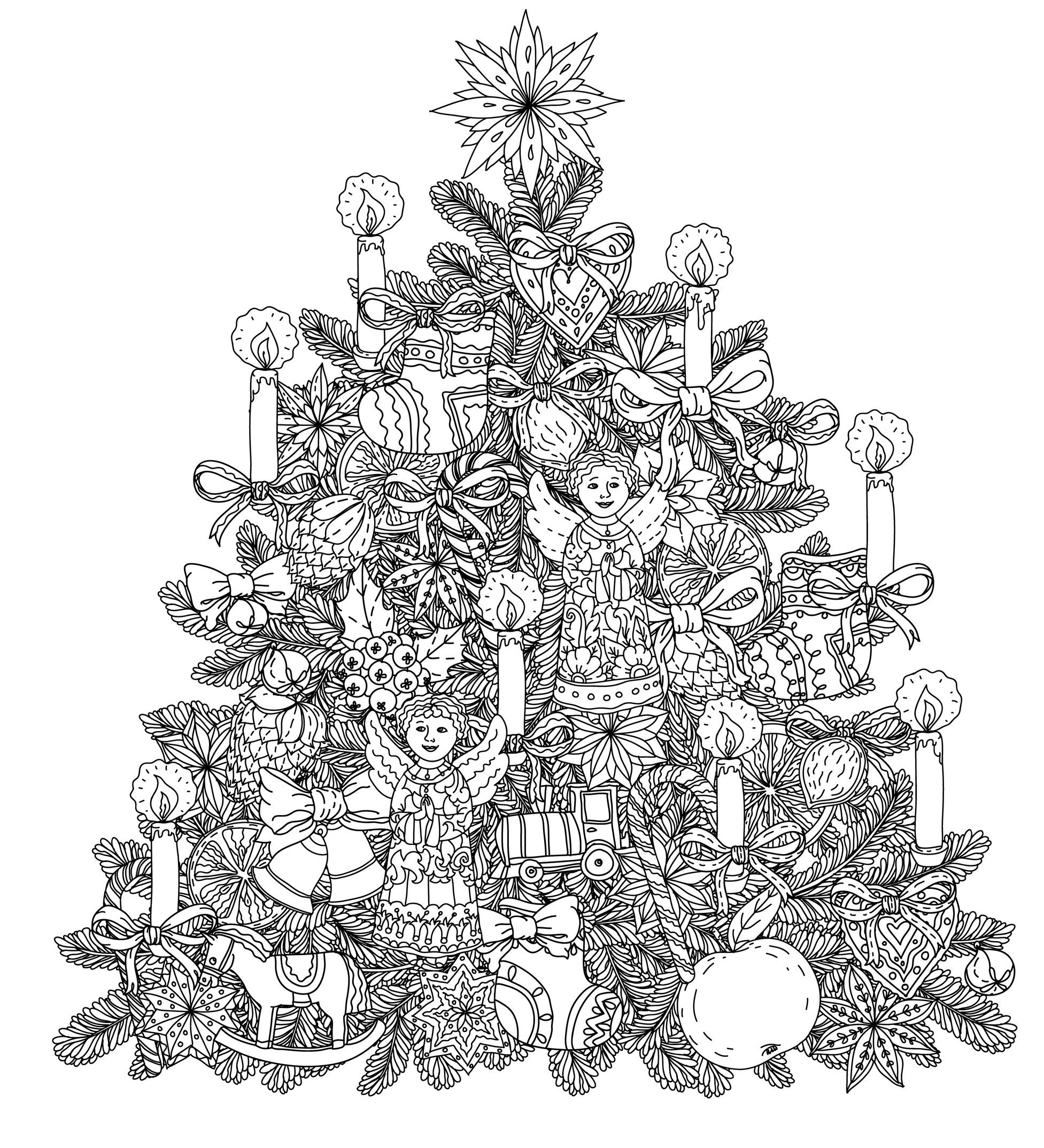 image=noel coloriage arbre de noel avec decorations par mashabr 1