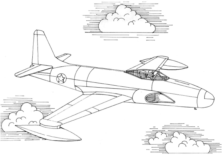 avion de chasse americain a dessiner