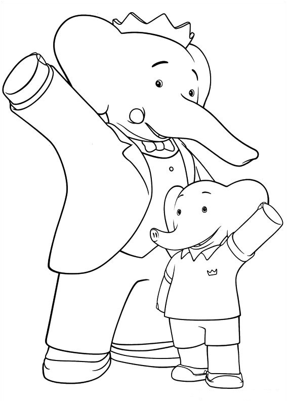 babar and adventure of badou coloring