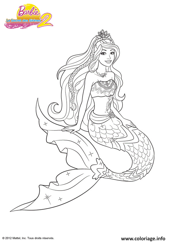 barbie la sirene 2 coloriage