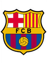 dessin avec le logo fc barcelone