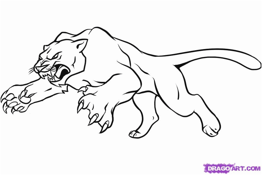 black panther coloring page