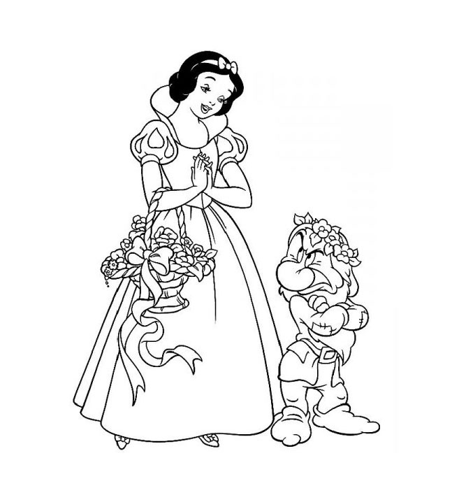 coloriage blanche neige