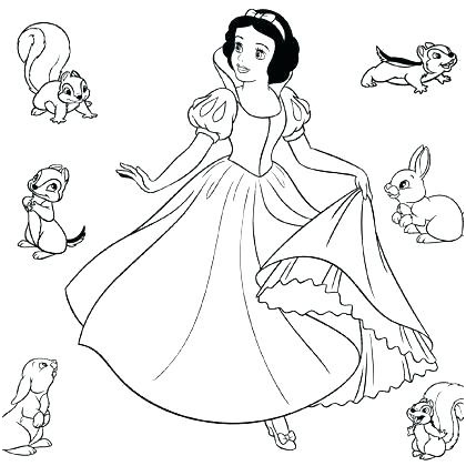 coloriage blanche neige