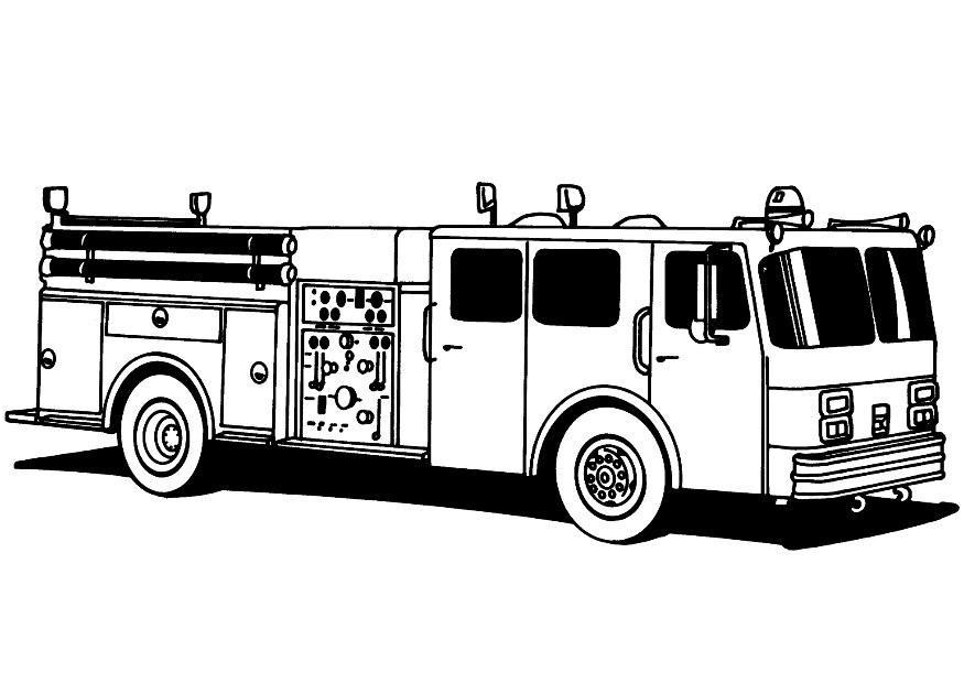coloriage camion de pompier i8166