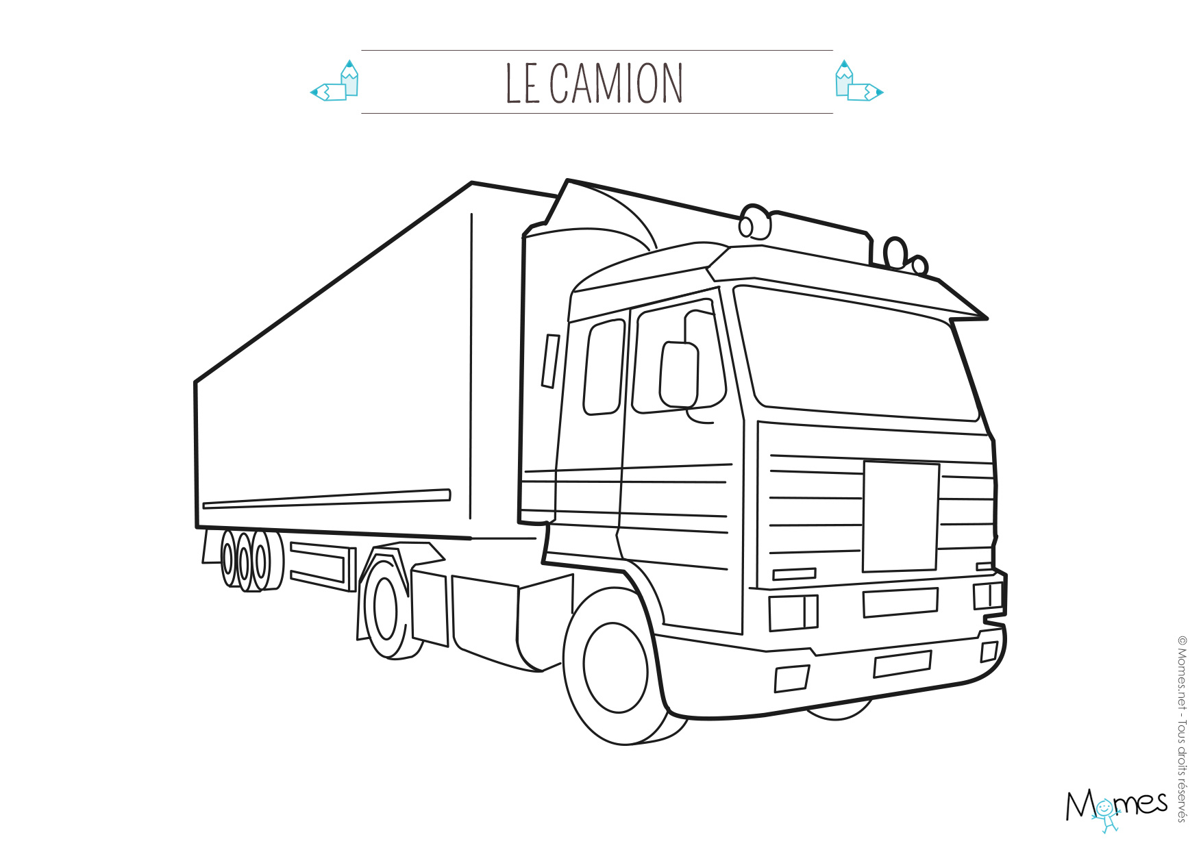 Coloriage camion 3