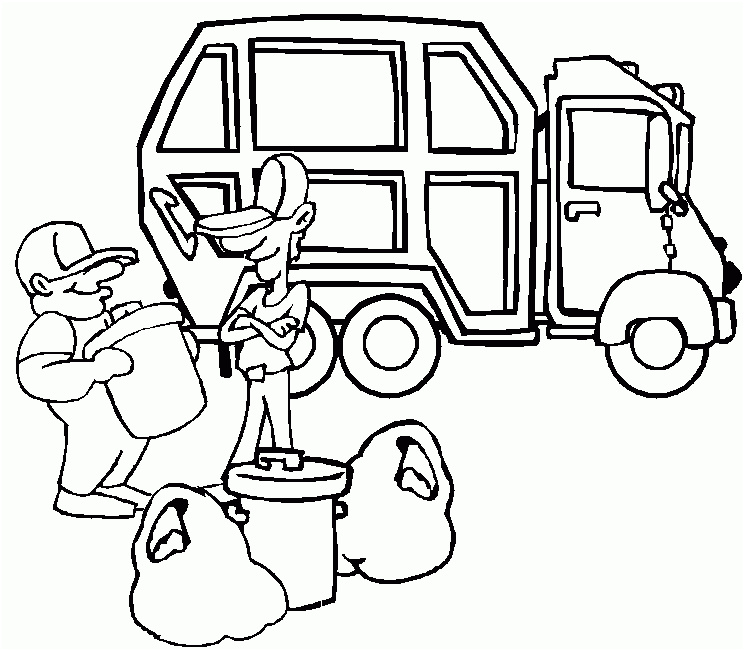 camion poubelle dessin