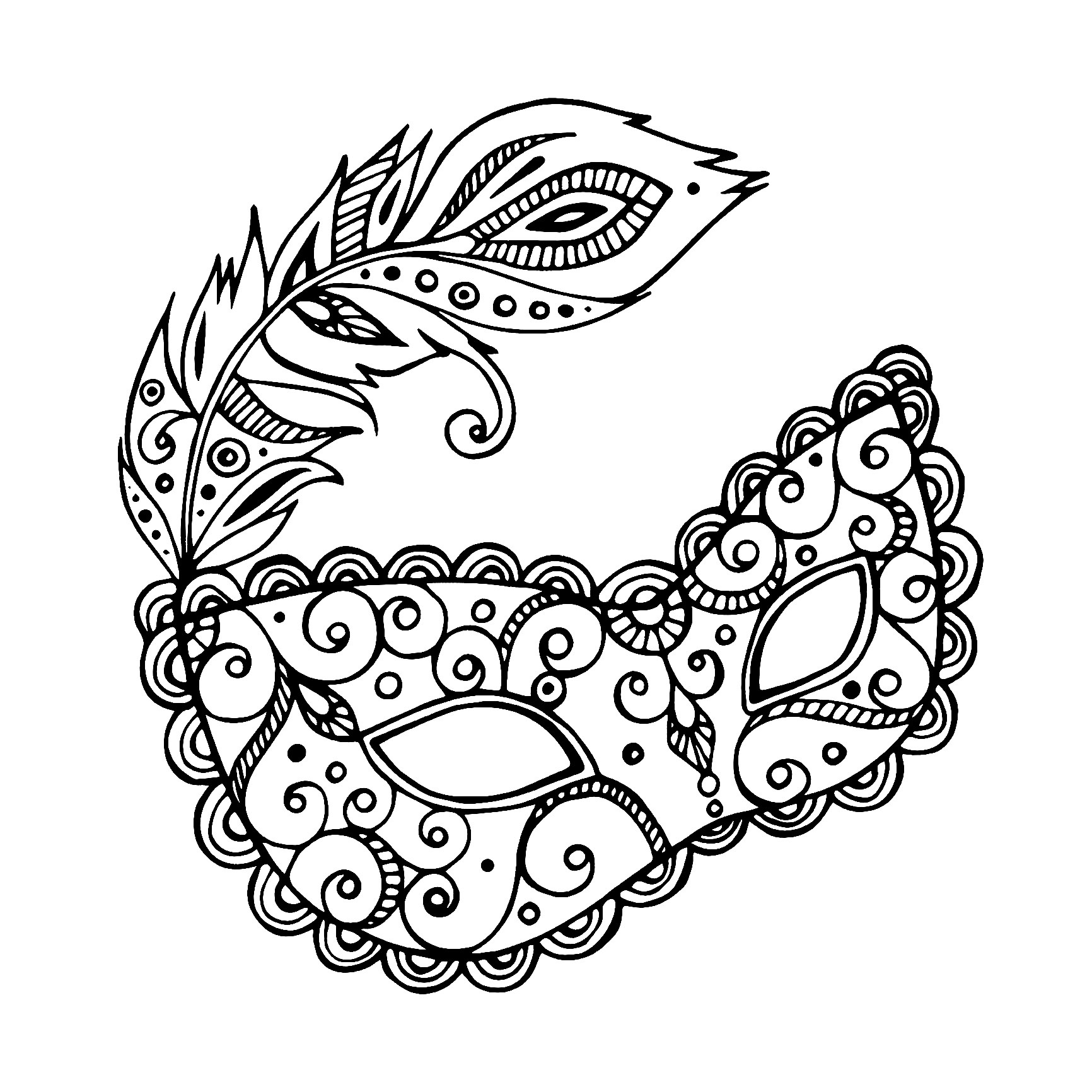 image=carnaval coloriage masque carnaval simple 1