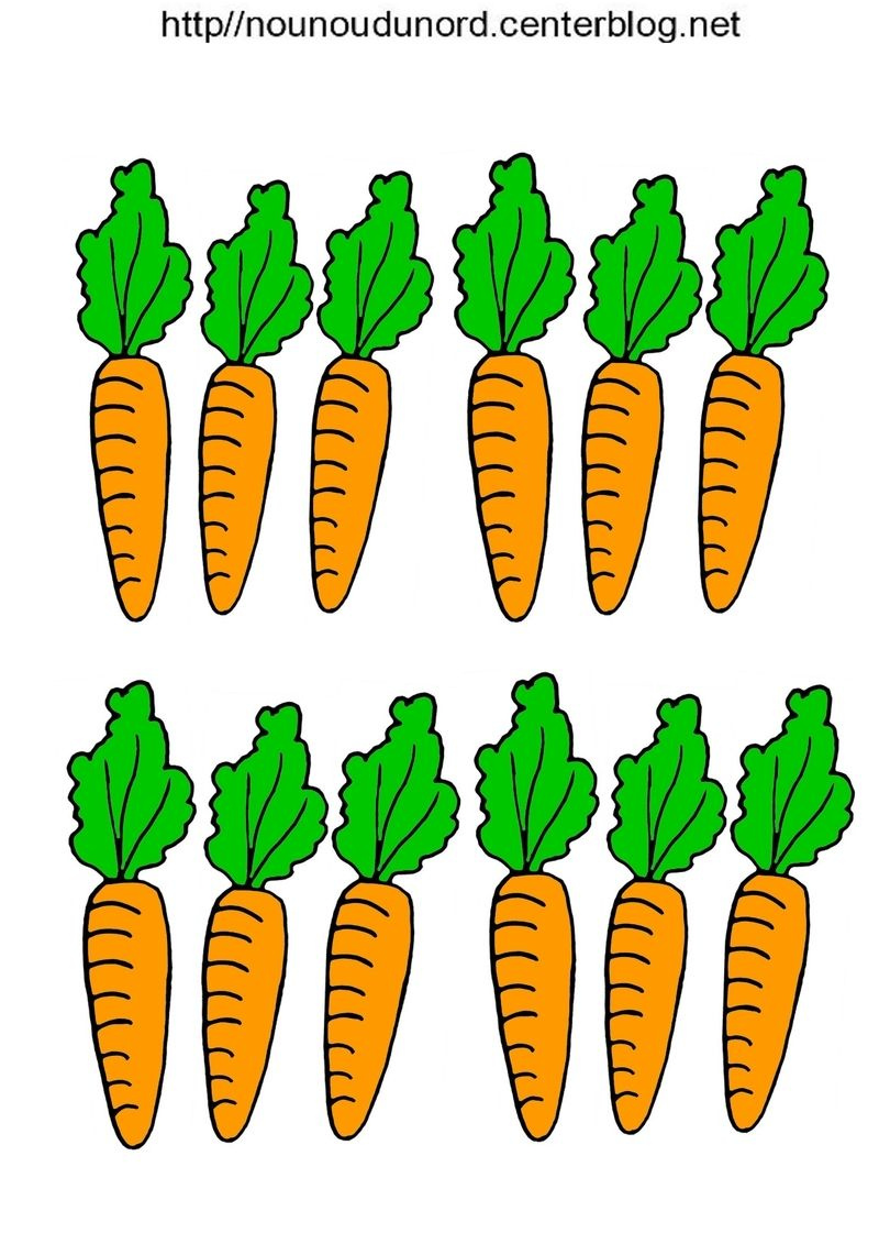 4360 carottes a colorier a gommettes et en couleur