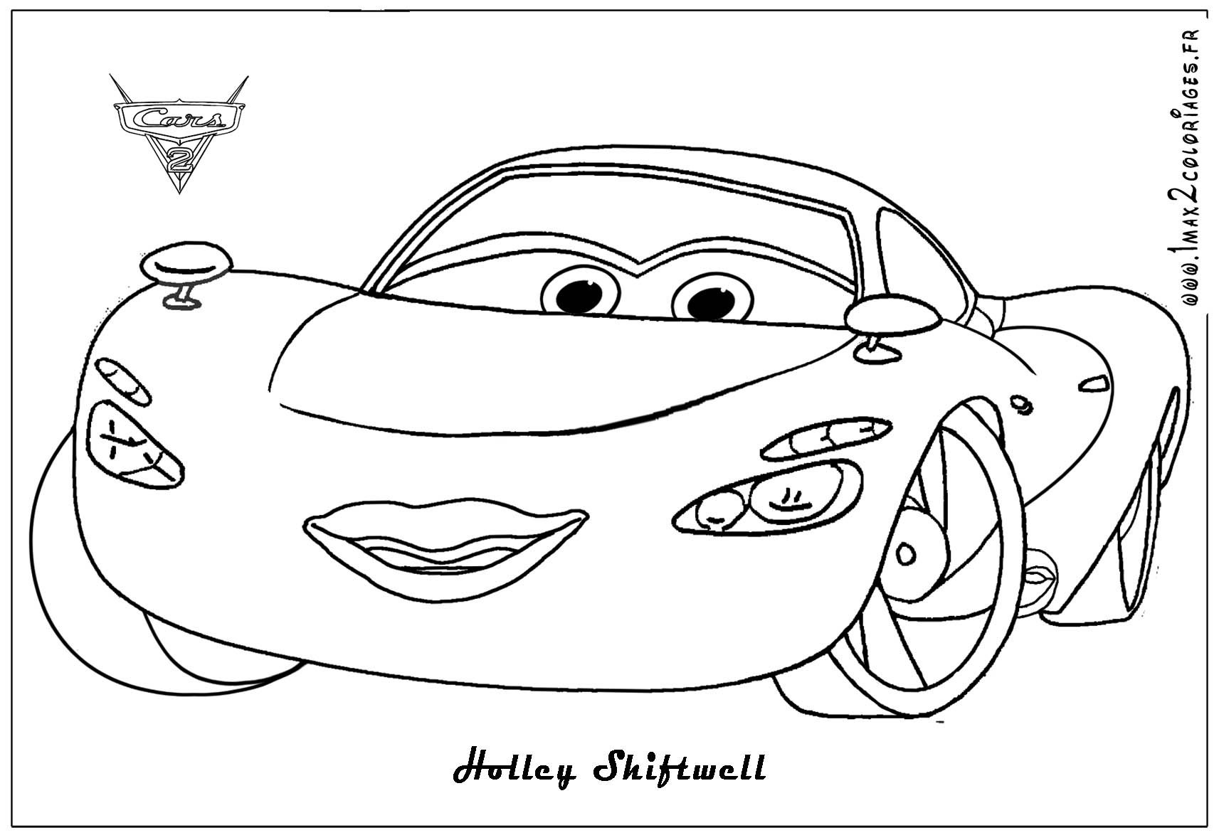 1max2coloriages cars cars2 holley shiftwell cars2 big