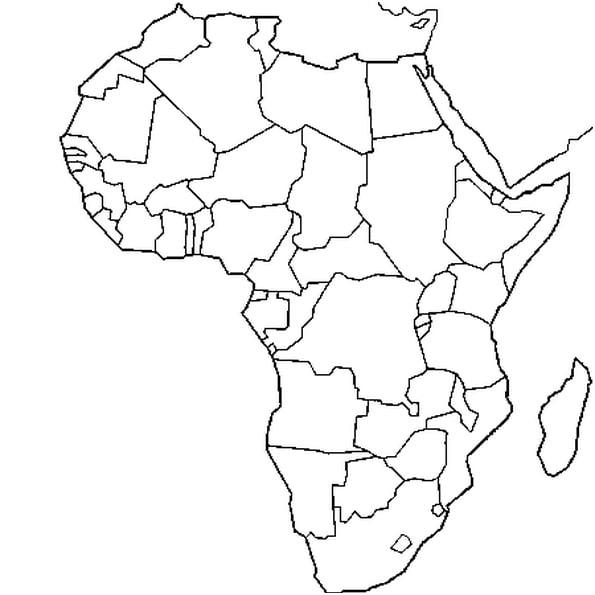 carte afrique coloriage