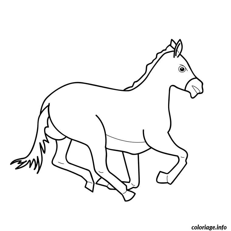 cheval au galop coloriage 285