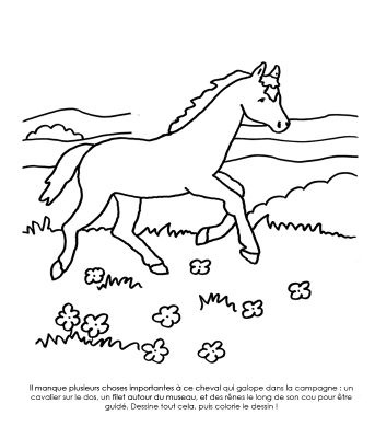 coloriage a imprimer cheval au galop