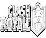 clash royale logo officiel coloriage