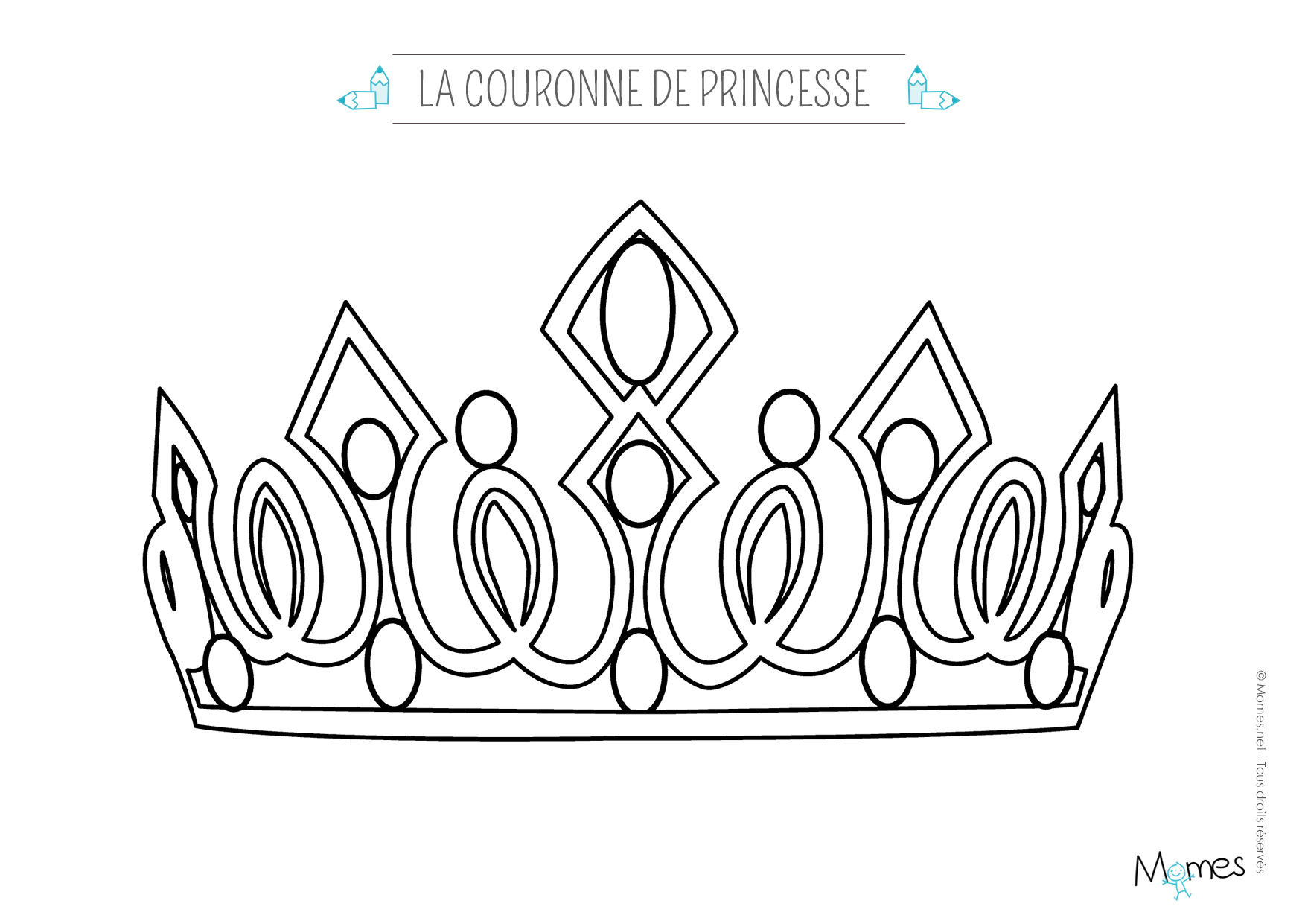 dessin de couronne de princesse a imprimer ov06
