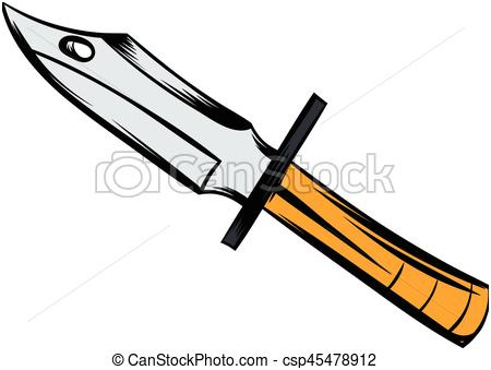 chasse dessin animé icône couteau