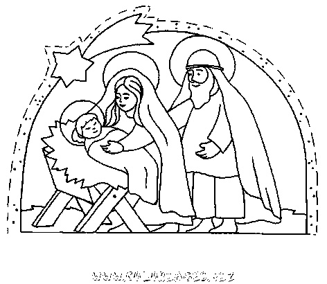 imprimer coloriage 9400 les amis de la creche de noel