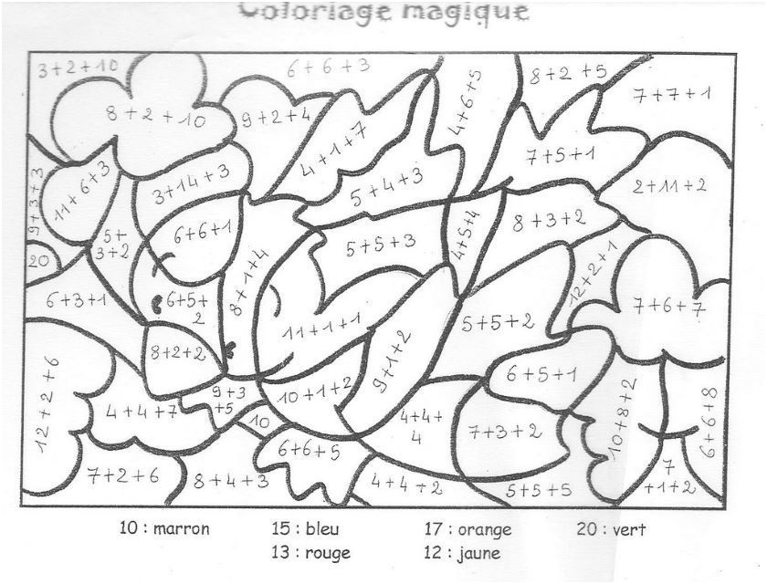 cool coloriage magique addition cycle 3