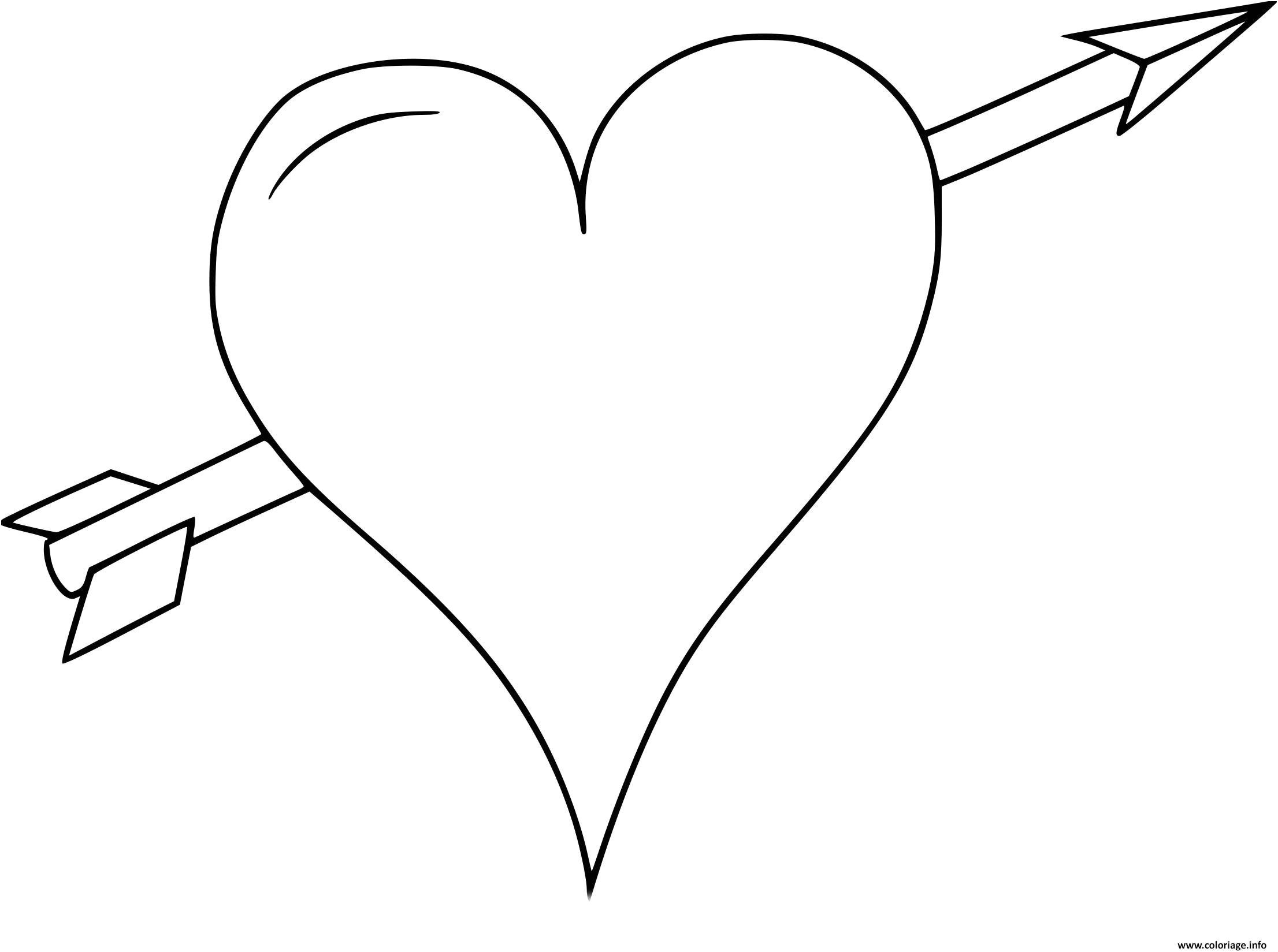 coloriage de coeur d amour a imprimer