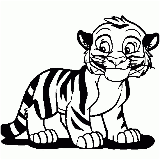 coloriage tigre dessin animaux colorier