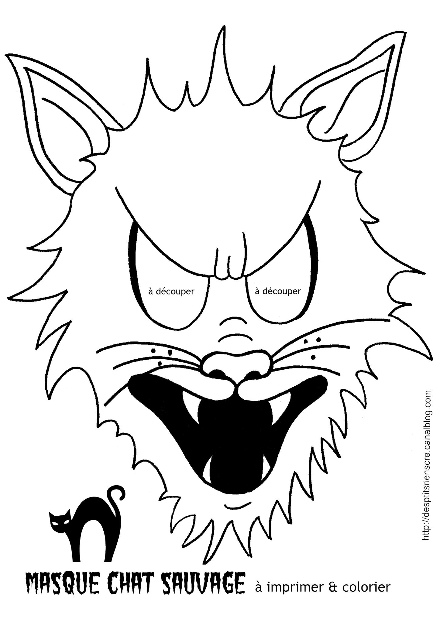 coloriage chat halloween