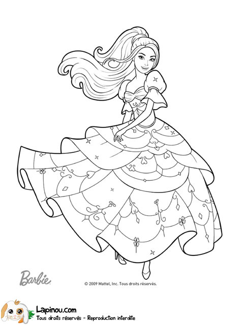 coloriage barbie danseuse etoile
